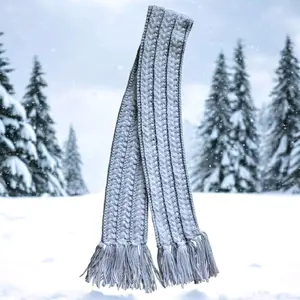 Handmade Crochet Scarf with Tassels - Winter Essential for Cozy Style