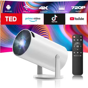 Projector with WiFi and , Mini Projector, 4K 1080P Support Portable  Movie Projectors 220? Rotatable 130'' Screen Auto Keystone Compatible with HDMI//TV Stick for Bedroom Indoor