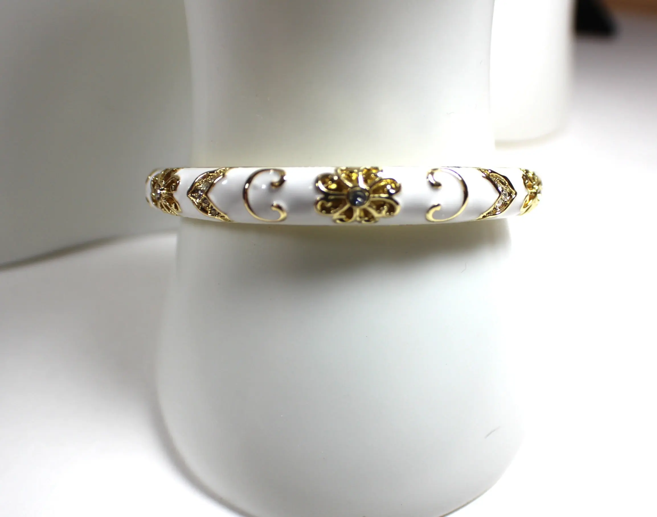 Cloisonné Bloom Bangle Bracelet
