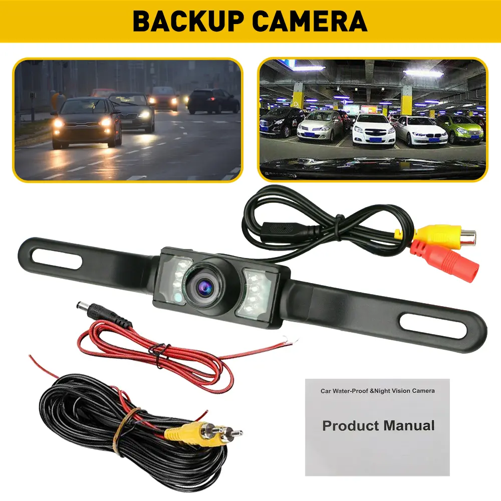 Car Rear View Camera Reverse Backup Camera Night Vision License Plate Waterproof Car Rear View Camera Reverse Backup Camera Night Vision License Plate Waterproof