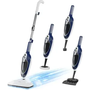 Steam Mop 10-in-1 Detachable MultiPurpose Handheld Steam Cleaner for Hardwood Tile Laminate All Floors Carpet Cleaning with 11 Accessories for Whole Home Use Blue