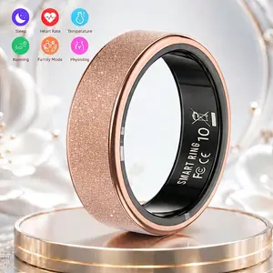 New Sparkly Smart Ring – IP65 Waterproof Fitness Tracker with Body Temperature Check, SpO2 Monitor, Heart Rate, Sleep, Stress, Step Count, Activity track, No Subscription, Android & iOS Compatible, Fitness Ring for Men & Women #SummerWins #DealsForYouDays