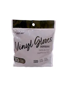 Salon Care Extra Large Black Vinyl Gloves 10ct