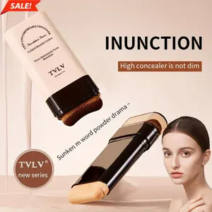 Dual-Ended Eraser Foundation Stick - Concealer & Highlighter for Acne Marks & Contouring - Versatile Makeup Tool for Flawless Skin & Radiant Glow