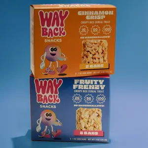 Wayback Snacks 10 Protein Treats Variety Pack- 5g Protein and Kid Friendly Snack. Fruity Frenzy and Cinnamon Crisp