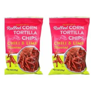 Trader Joe's Rolled Corn Tortilla Chips, Chili  Lime Flavored, 2