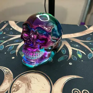 Colored glass skull
