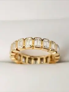 Fashion Geometric Square Copper Inlaid Zircon Ring for Women, Elegant and Simple Design, Versatile and Stylish Jewelry, Perfect for Everyday Wear, Copper Rings