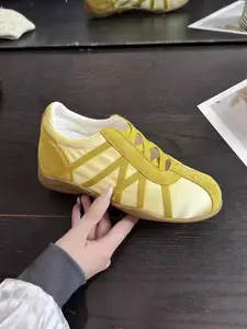 New Women's Soft Sole Casual Shoes, Ballet Trainer, Inner Heel Lift, Breathable, Suitable for Spring, Summer, Fall, Round Toe, Low Top