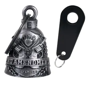 Dream Apparel 2nd Amendment Bell, Dream Apparel Christmas/Halloween Bell, Gremlin/Guardian Motorcycle Bell/Motorcycle Key Chain For Women Men W/Hanger Biker, Bell For Riders, Good Luck Riding Bell SpiritBell Moto Accessories