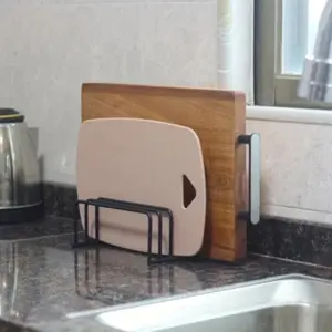 Cutting Board Storage Rack with 1.0-Inch and 0.6-Inch Wide Slots, Kitchen Organizer, Cabinet Baking Tool Holder, Kitchen Accessories