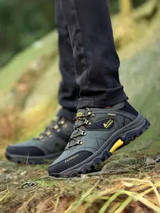 Men's Comfortable Non-Slip Hiking Shoes, Hiking Style Shoes, Trekking Shoes, Breathable Work Safety Boots, Durable Industrial Labor Protection Sneakers, Versatile Sports Shoes