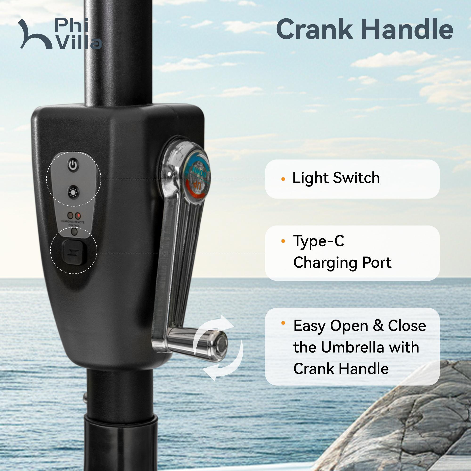 [LIVE] Sophia&William Patio Umbrella Double-Sided Outdoor Market Extra Large Umbrella with Crank Modern Led