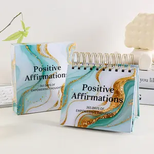 365 Days Motivational Desk Calendar, Positive Perpetual Flip Calendar with Inspirational Quotes & Mental Health Affirmations, Modern Decorative Stationery for Home & Office, Ideal Gifts for Women, Men & Coworkers