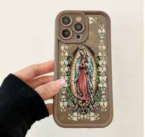 Phone case: High bamboo brown St. Mary's printed anti fall all inclusive precision protective case suitable for Iphone iPhone 6/ 7/ 8/ X/ Xs/ XR Max/ 11/ 12/ 13/ 14/ 15/ 16 Pro Max.