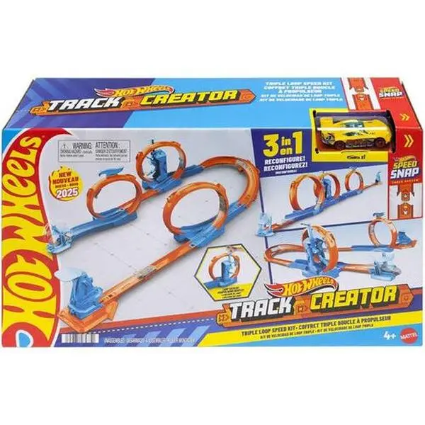 Hot Wheels Track Creator Triple Loop Speed Kit  [COLLECTIBLES] Toy Car