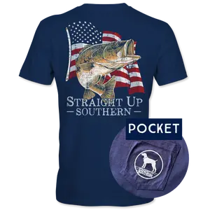 Flag Bass – Patriotic Pocket Tee