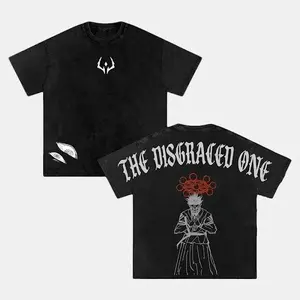 Sukuna “The Disgraced One” Vintage Washed Oversized Gym T-Shirt – Jujutsu Kaisen Anime Graphic Tee, Ryomen Sukuna Curse King Manga Shirt, Streetwear Casual Apparel, Unisex Top, Gift for JJK Fans