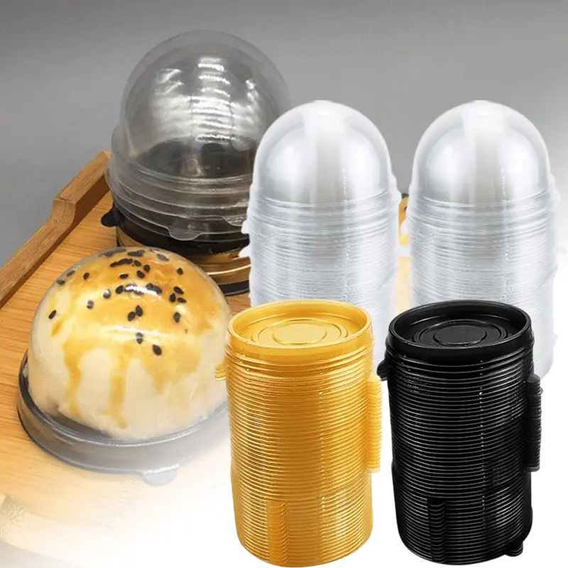 100pcs DIY Mini Dessert Boxes with Transparent Lids - Bakeware for Home Baking Supplies, Kitchen Baking, Party Favors, Baking Gifts