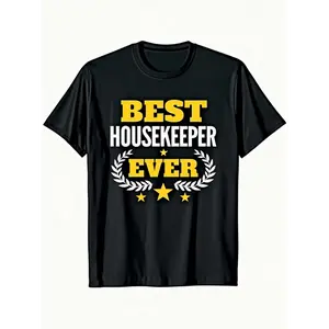 1x Funny "Best Butler Award" Graphic T-Shirt – Featuring a "Best Butler" Slogan (Unisex Style); Cotton Short-Sleeve Tee with Bold Yellow Lettering – An Ideal Appreciation Gift for Cleaners and Nannies, or Perfect for Everyday Casual Wear.