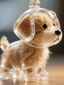 Cute Dog Hair Storage Box, Cute Animal Theme Transparent Animal Fur Ball Capsule, Hanging Decoration Memorial Dustproof Case, Collectible Toy Holder