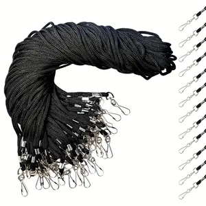 100 Pack Bulk ID Card Lanyards with Swivel Hook for School Office Team Workers Volunteers