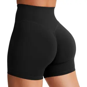Women's Biker Shorts 4.5" / 6" Workout Gym Shorts Craze High Waist Tummy Control Hidden Scrunch Running Yoga