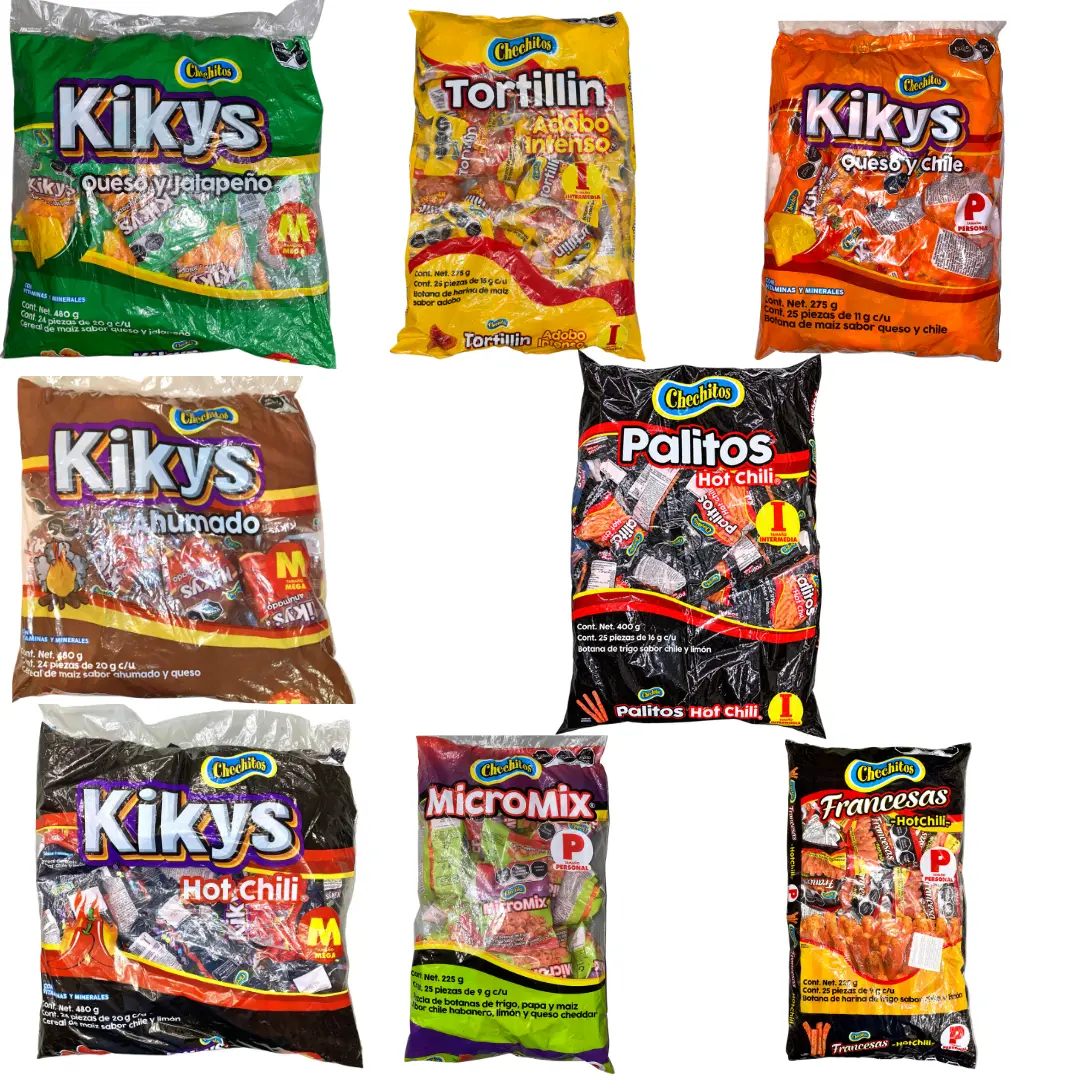 KIKYS CHECHITOS - BOTANA DE MAIZ DE DIFERENTES SABORES - PRODUCT OF MEXICO