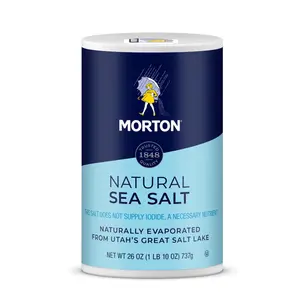 Morton Sea Salt, Natural All-Purpose, 26 oz Round Can
