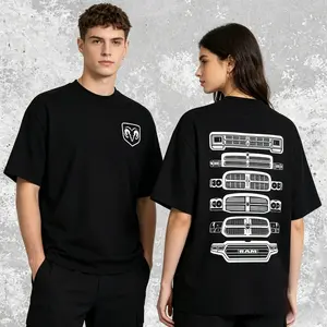 🔥 TikTok Shop Deals| Retro Dodge Ram Evolution Grille Vintage Graphic Tee🛠️ Old School Classic Pickup Truck Merch, Streetwear Unisex Y2K Oversized T-Shirt, 100% Cotton, Perfect Guys Gifts🎁