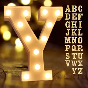 Light Up Letters, Marquee Letters with Lights, Decorative Led Light Up Number, Light Up Number Sign for Night Light Wedding Birthday Party Christmas Home Bar - Letter Lights-Y