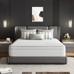 Fiberglass-Free Full/Queen/King Hybrid Mattress -6/8/10/12/14 Inch-Perfect Balance of Softness & Firmness: High-Quality Mattress for All Sleepers & Body Alignment-Motion Isolation Mattress.Holiday Haul