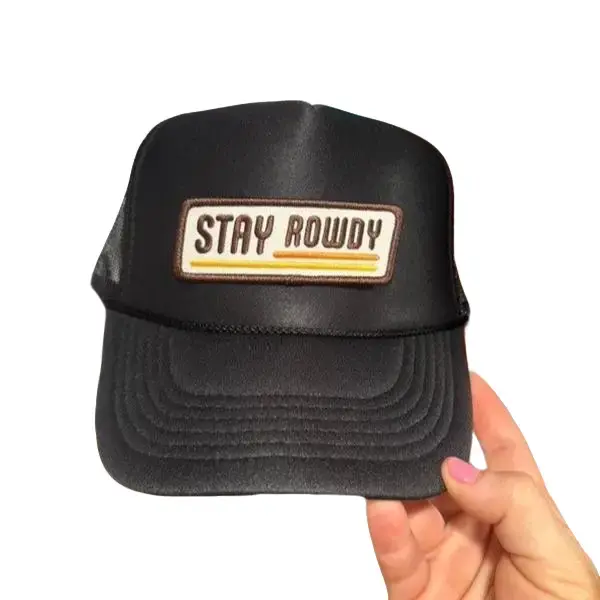 Stay Rowdy Hat  - Nashville Style Trucker Hat, 100% Nylon Mesh, Casual, Fun Hat