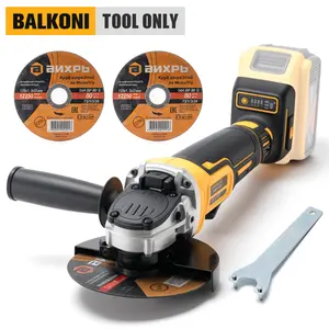 (No Battery) Cordless Angle Grinder Compatible With Dewalt 20V Battery, Grinder Power Tool With Brushless Motor, 125 MM Disc, 4 Variable Speeds Grinder Sander For Griding, Polishing, Tool Only