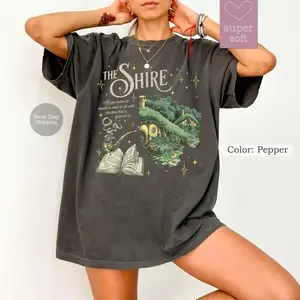 Comfort Colors The Lord Of The Rings T-shirt, The Shire Shirt ,Christmas Gift for Hobbit Lovers, Merch Tolkien Aragorn T-Shirt, Fantasy Book Lover T-shirt, Gift For Women