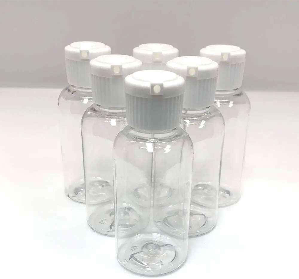 Clear Plastic Makeup Storage Containers with White Caps for Organizing Beauty Products