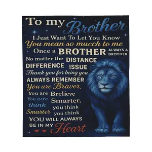 Gifts for Brother - Big Brother Gift  Blanket - Birthday Gifts for Brother - Gift for Brother from Sister Brother- Funny Brother Presents - Cool Little Brothers Graduation Gi