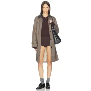 ASTR the Label Raiden Coat in Brown Plaid
