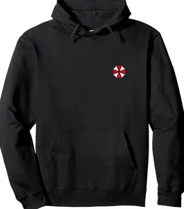Resident Evil Umbrella Corporation Official Hoodie – Fleece-Lined Apparel with Minimalist Red-Black Umbrella Logo Print Y22