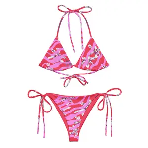 Wild Bloom Recycled Red String Bikini