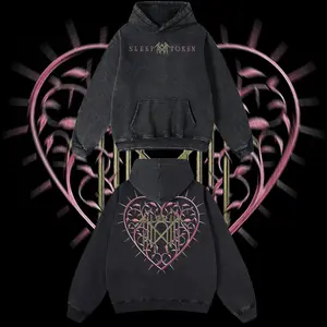 BoostedStyle- Heart Sleep Token Heavy Metal Graphic T‑Shirt, Rock Music Graphic Hoodie, Rock band tee, Mexico style menswear