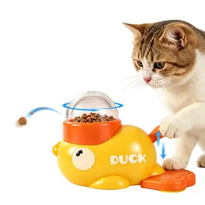 Dog Puzzle Treat Dispenser Duck Toy  Interactive Slow Feeder for Small Dogs & Cats