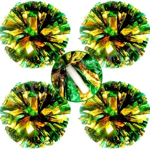 2 count/4PCS Cheer Pom Poms with Plastic Handle Cheerleading Pompoms for  Team  Party Cheering