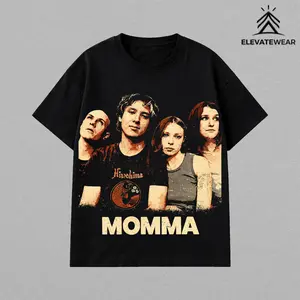 Momma Band Oversized Vintage Graphic T-Shirt, Indie Rock Music Shirt, Retro Streetwear Heavyweight Cotton Unisex Tee, Band Fan Gift