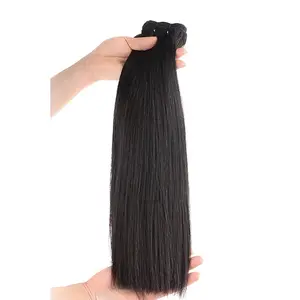 Megalook Hair 15A Super Double Drawn Human Hair Bundles 10-20inch Bone Straight Unprocessed Hair Weave from One Donor