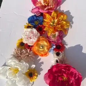 Initial Letter A Floral Letter A Colorful Array of Flowers as Described