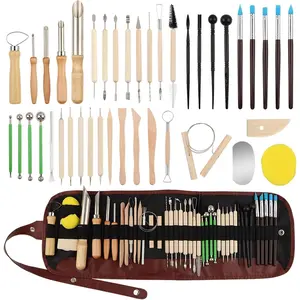 42 count Clay Sculpting Tools Pottery Tools Kit, Clay Carving Tool Ceramic Tool for Sculpting for Beginners Professionals School Student Polymer ClayTool