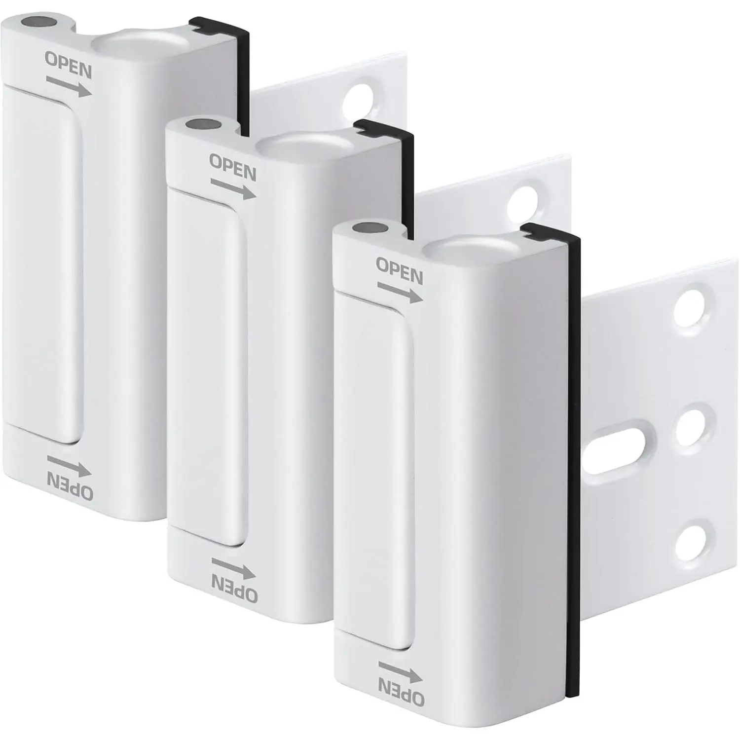 Door Reinforcement Lock, 3-Pack Upgraded White Front Door Locks for  Safety Withstand 800 lbs,   Proof Door Lock, Extra Door Lock from Inside  Unauthorized Entry