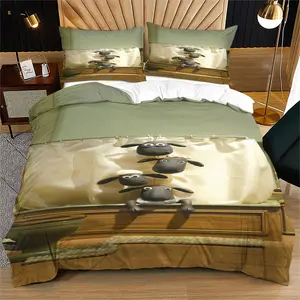 Shaun The Sheep Pattern Soft And Durable Duvet Cover Set, Including 1 Duvet Cover And 1 Or 2 Pillowcases, Bedding Set Without a Core And Pillow, Suitable For Family Bedrooms And Dormitories, a Very Innovative Gift