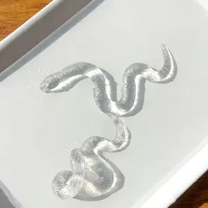 Transparent Snake Squishy, Stress Relief Squeeze Toy, Funny Prank Decompression Toy for Adults & Kids